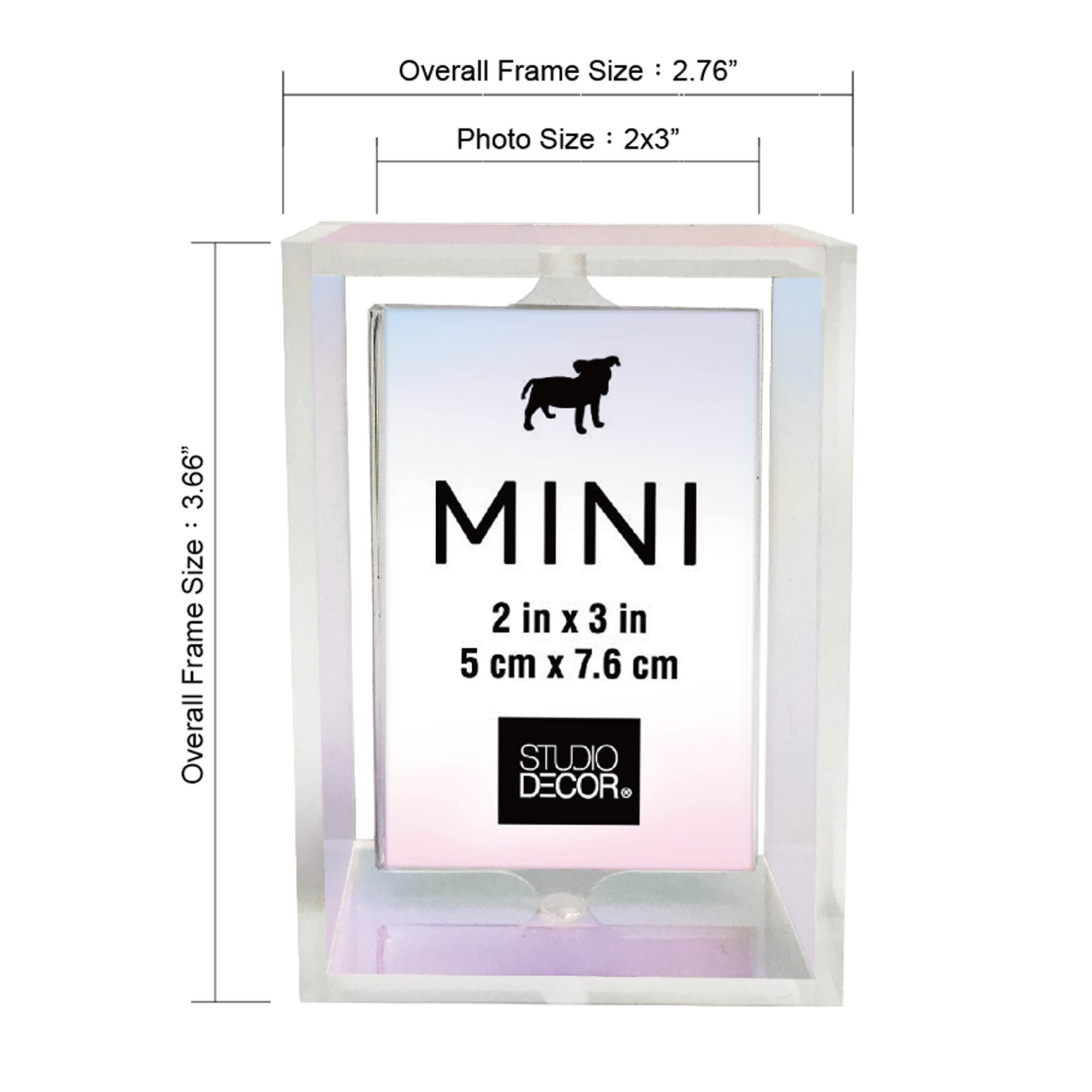 2" x 3" Iridescent Revolving Mini Frame by Studio Décor®